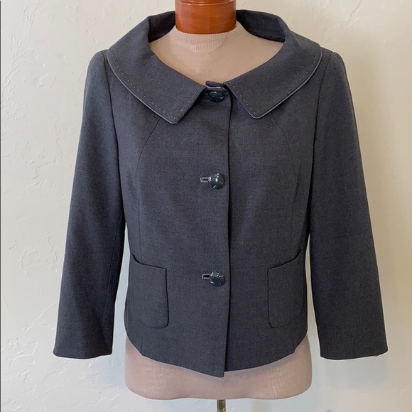 Elie Tahari Jackets & Blazers - Elie Tahari Dark Gray Cropped Blazer